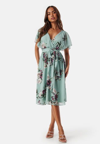 Flutter Floral Midi Dress