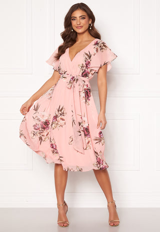 Flutter Floral Midi Dress