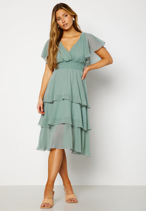 Flutter Tiered Midi Dress