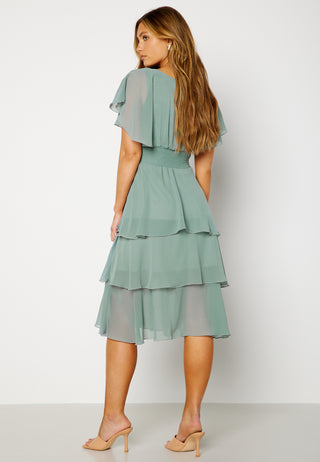 Flutter Tiered Midi Dress