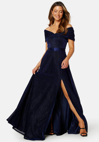 Glitter Bardot Maxi Dress