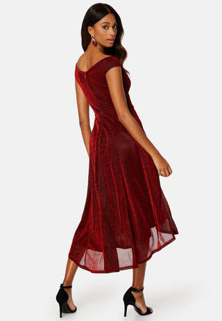 Glitter High Low Midi Dress