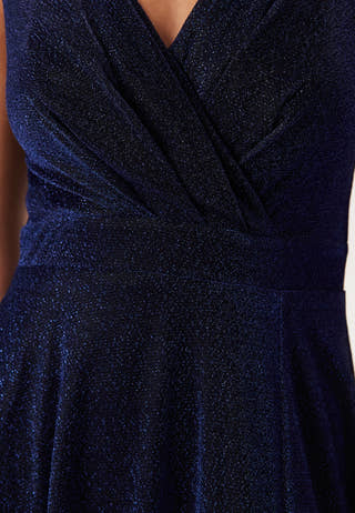 Glitter Wrap Maxi Dress