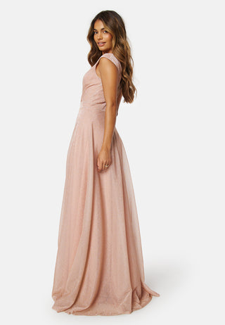 Glitter Wrap Maxi Dress