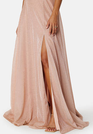 Glitter Wrap Maxi Dress