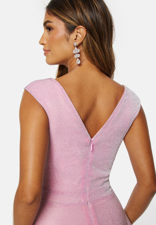 Glitter Wrap Maxi Dress