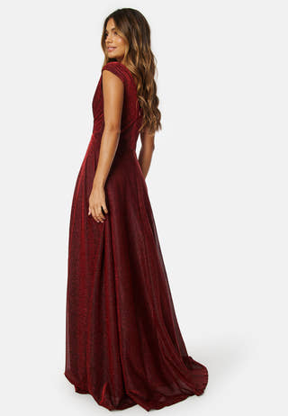 Glitter Wrap Maxi Dress