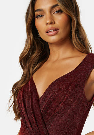 Glitter Wrap Maxi Dress