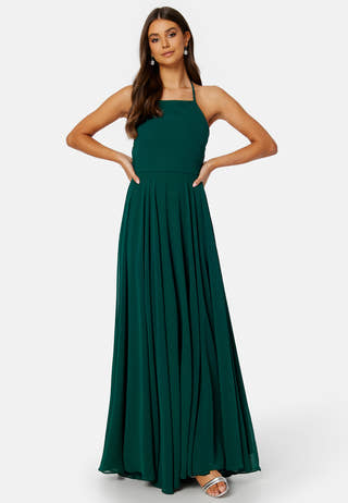High Neck Chiffon Maxi Dress