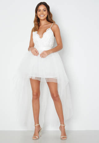 Lace Bodice High Low Dress