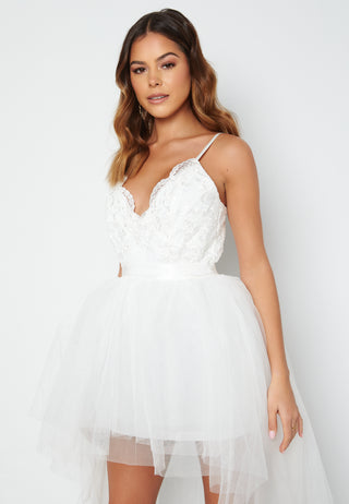 Lace Bodice High Low Dress