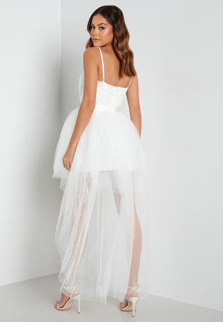 Lace Bodice High Low Dress