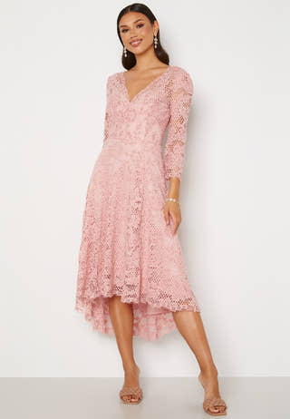 Lace High Low Midi Dress
