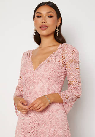 Lace High Low Midi Dress