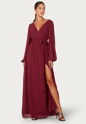 Long Sleeve Chiffon Dress