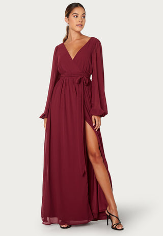 Long Sleeve Chiffon Dress