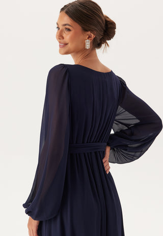 Long Sleeve Chiffon Dress