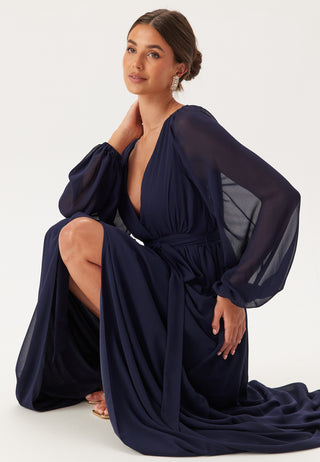 Long Sleeve Chiffon Dress