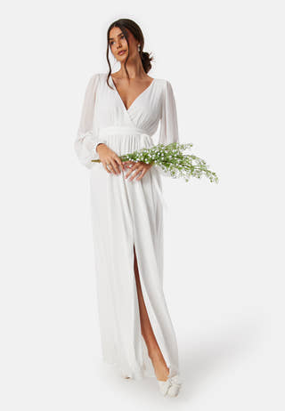 Long Sleeve Chiffon Maxi Dress