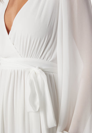 Long Sleeve Chiffon Maxi Dress