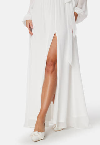 Long Sleeve Chiffon Maxi Dress