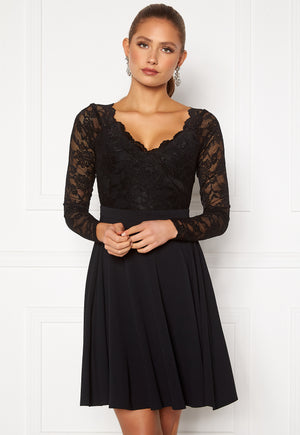 Long Sleeve Lace Skater Dress