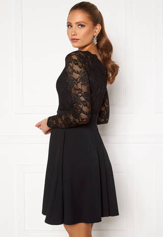 Long Sleeve Lace Skater Dress