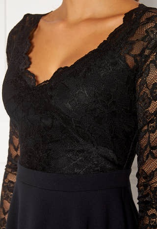 Long Sleeve Lace Skater Dress