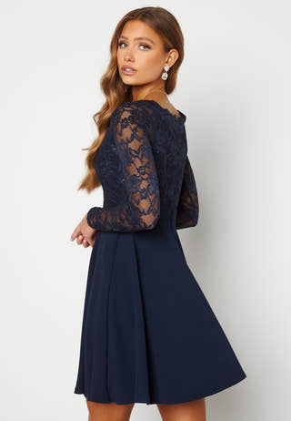 Long Sleeve Lace Skater Dress