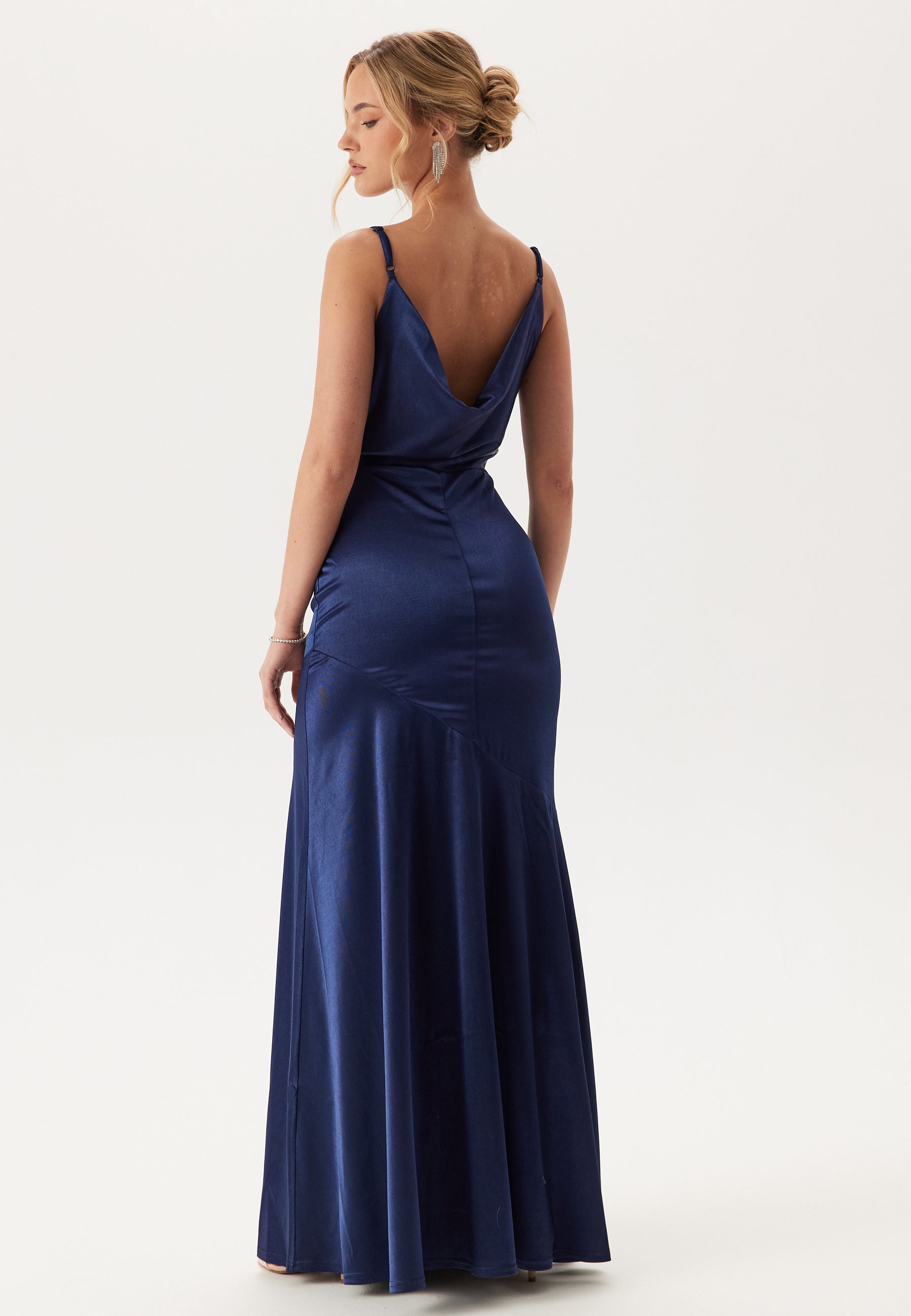 goddiva cowl back satin maxi dress product info and reviews Cowl Back Satin Maxi - Rosepink
