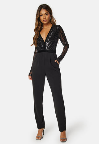 Sequin Bodice Jumpsuit