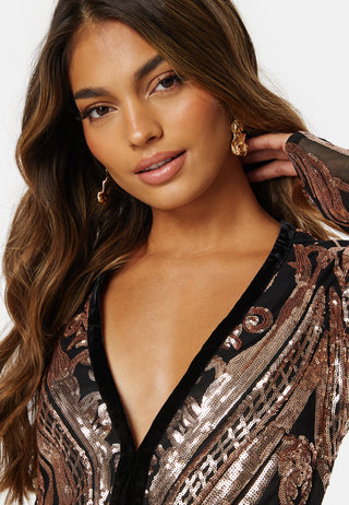 Sequin Bodice Jumpsuit