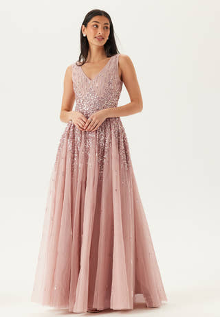 Sequin Sunray Sleeveless Maxi Dress