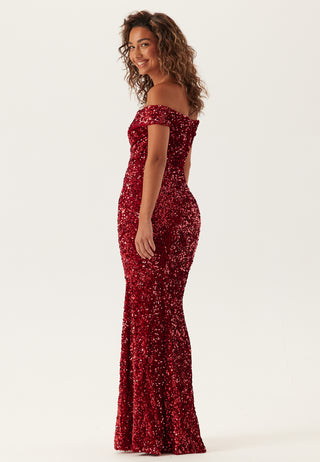 Sequin Velvet Sweetheart Maxi Dress