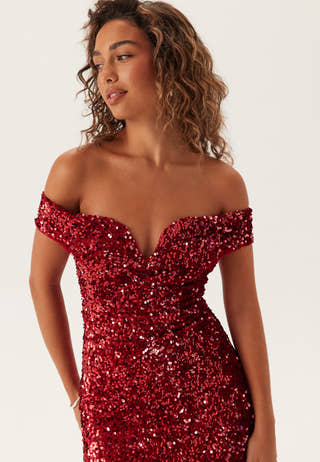 Sequin Velvet Sweetheart Maxi Dress