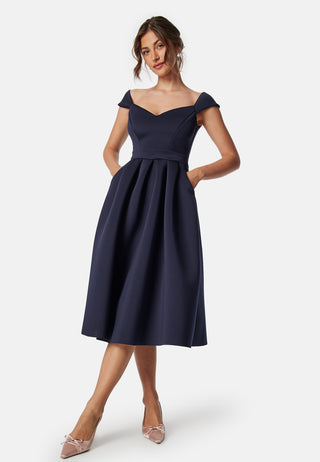 Sweetheart Bardot Midi Dress