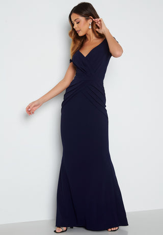 Sweetheart Pleat Maxi Dress