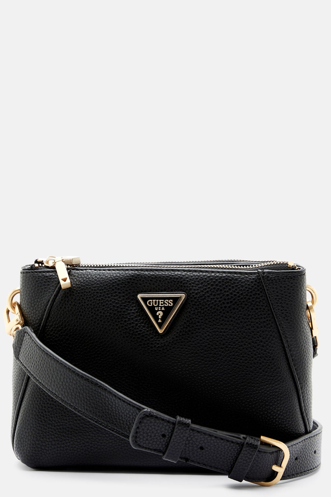 Guess – Laryn Double Zip Crossbody – Accessories – Black