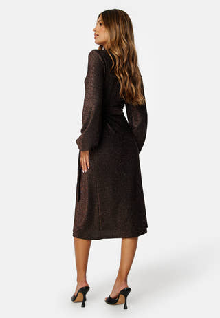 Sparkling Midi Wrap Dress