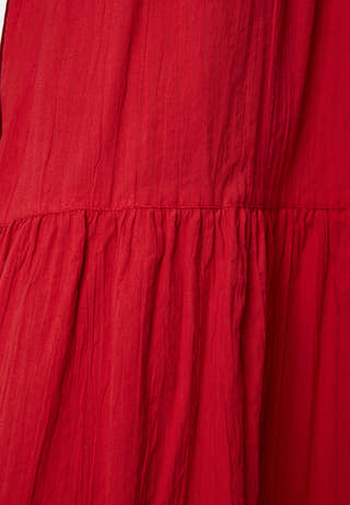 Balloon Sleeve Cotton Dress