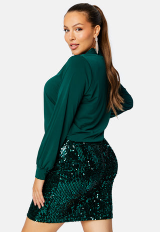 Sequin Skirt Short Dress