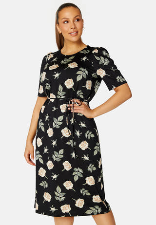 Blenda puff sleeve midi dress