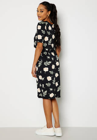 Blenda puff sleeve midi dress