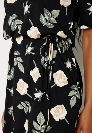 Blenda puff sleeve midi dress