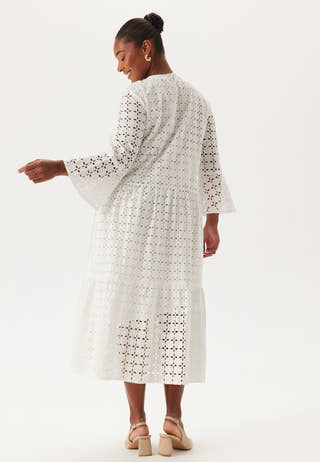 Broderie Anglaise Round Neck Dress