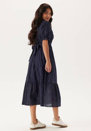 Broderie Anglaise V-Neck Dress