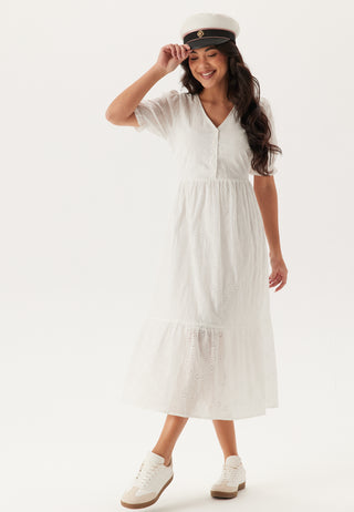 Broderie Anglaise V-Neck Dress