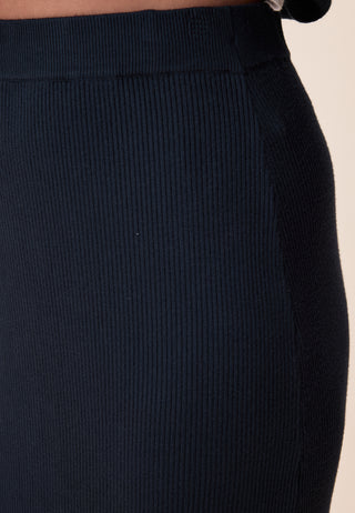 Contrast Knitted Midi Skirt