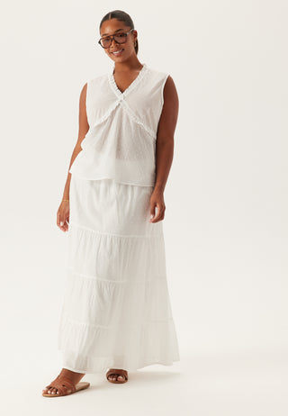 Cotton Dobby Dot Maxi Skirt