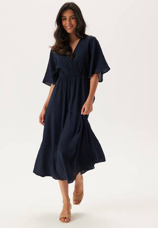 Crinkle Midi Dress